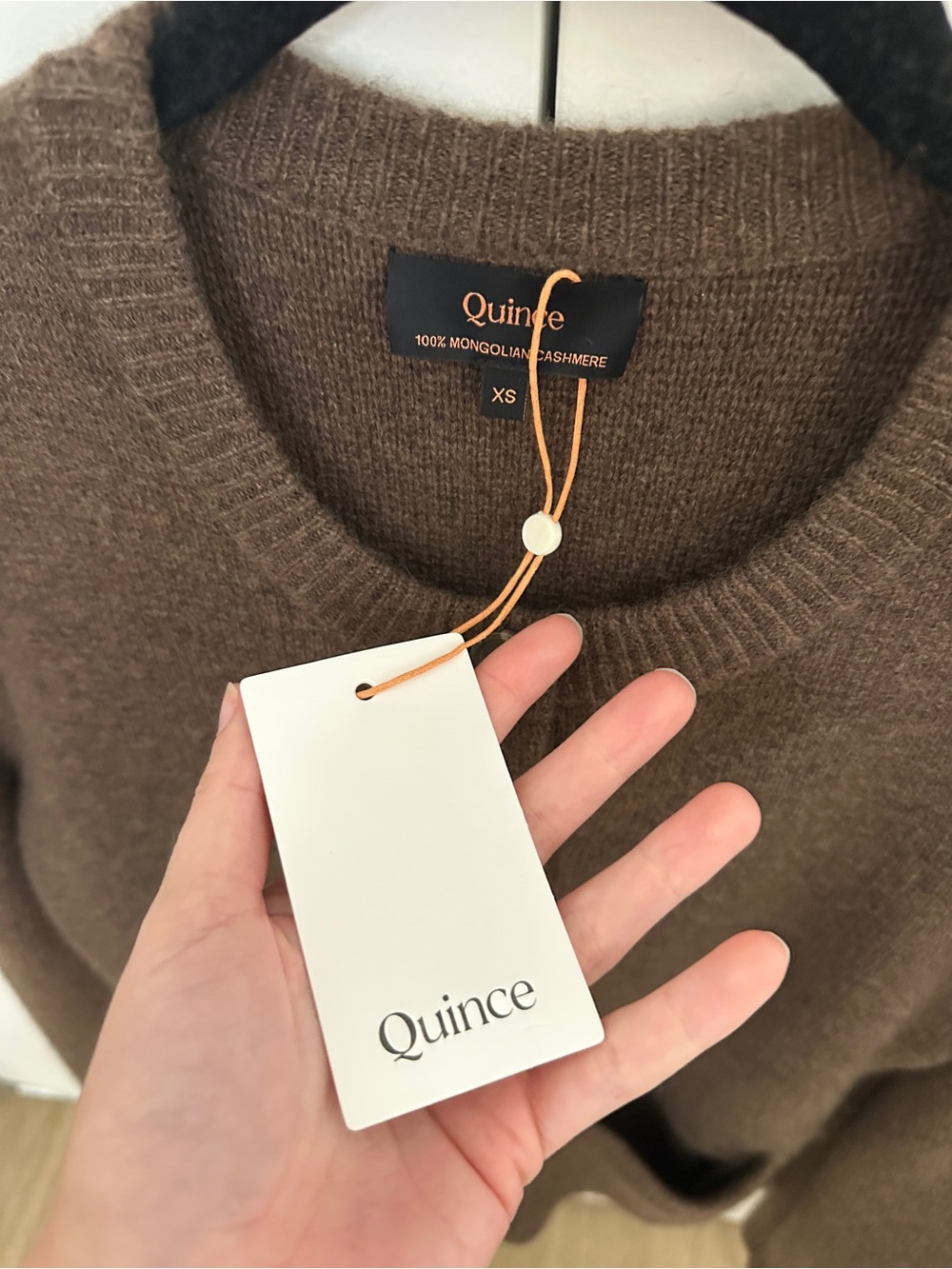 NWT Quince Mongolian Cashmere Structured Cardigan in Brown - Picture 4 of 6